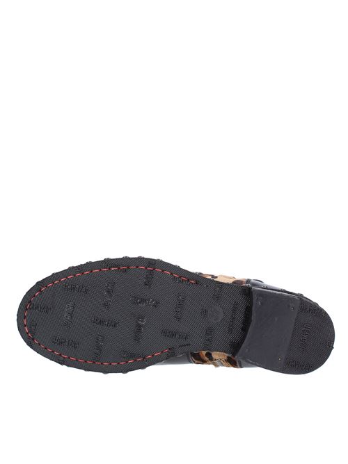 Leather and ponyskin ankle boots JP/DAVID | 35774/14 DIVERNERO